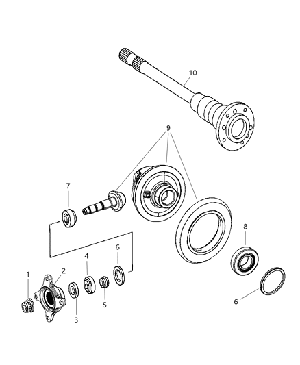 2016 Ram ProMaster 3500 Shaft Axle See Note Diagram for 68019135AA