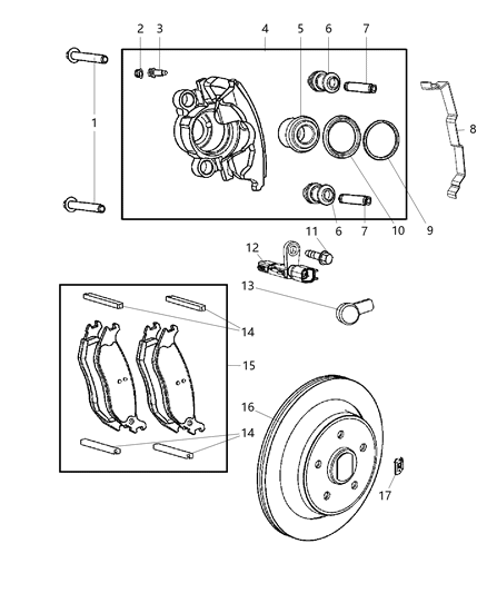Sensor Wheel Speed Diagram for 52129178AB