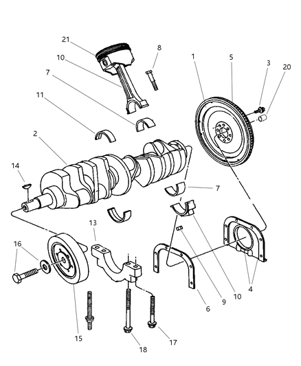 1984 Jeep Scrambler Piston Ring Set Complete Engine Standard Diagram for 5018625AA