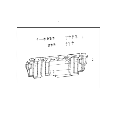 1985 Jeep J20 Plate Kit Skid - Front Diagram for 82214330
