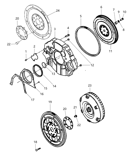 2007 Dodge Ram 3500 Seal Transmission Adapter Diagram for 5086757AA