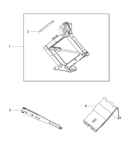 1987 Dodge Lancer Jack Scissors Diagram for 68159285AC