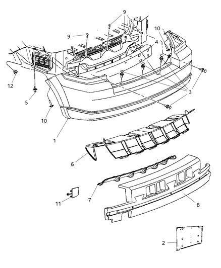 Fascia Rear Primed Includes Item 10 Diagram for 1AM25TZZAC