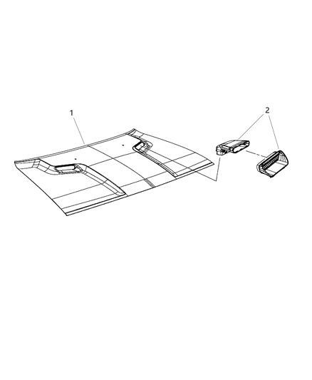 1991 Dodge B150 Silencer Hood Diagram for 5112970AB