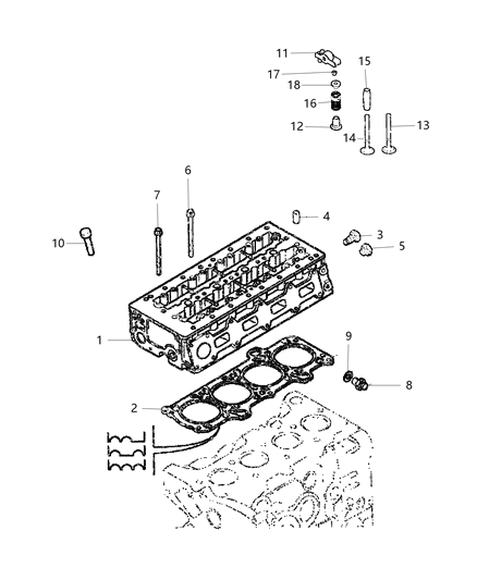 2021 Ram ProMaster 2500 Gasket Cylinder Head Diagram for 68098533AA