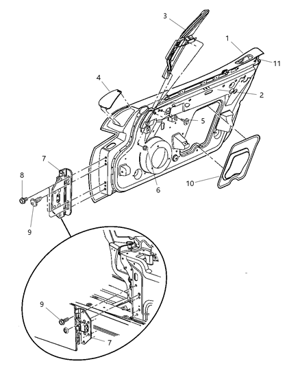 Flag Door Diagram for 4865581AE