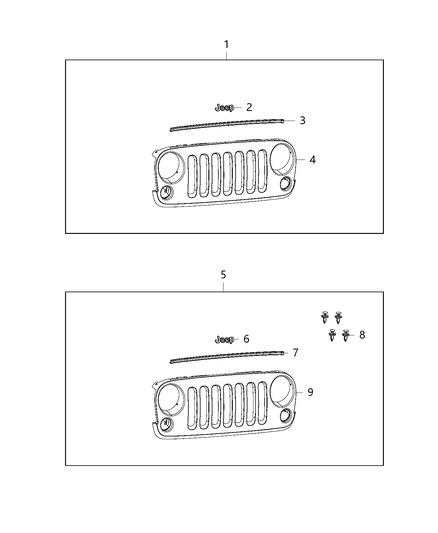1986 Dodge D350 Grille Radiator Diagram for 1BM91RXFAE