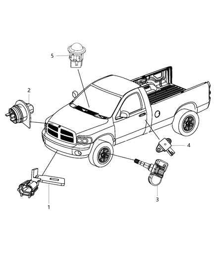 2011 Jeep Liberty Sensor Door Pressure Diagram for 56054621AB