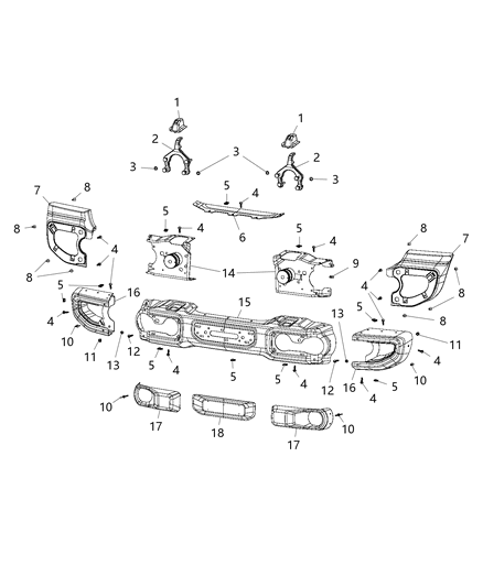 2009 Jeep Commander Cover Tow Hook Diagram for 6SX11RXFAA