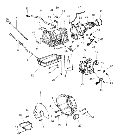 2013 Chrysler 300 Plug Transmission Case Diagram for 83503749