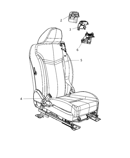 2002 Dodge Grand Caravan Cover Seat Belt Diagram for 1HM071T1AC