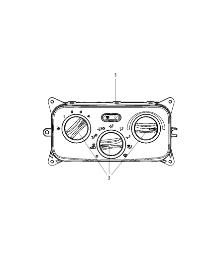 2022 Ram 1500 Classic Control A/C And Heater With A/C Diagram for 55037533AD