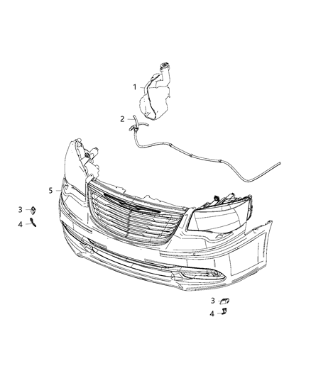 1988 Dodge Colt Nozzle Washer Headlamp Diagram for 5113370AA