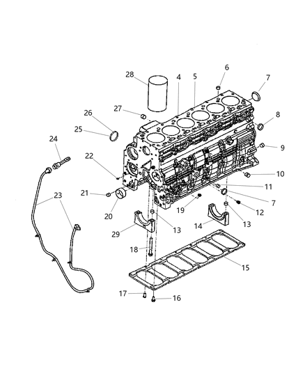 Engine Long Block Diagram for R8036072AA