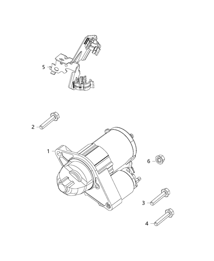 2018 Dodge Charger Bracket Starter To Transmission Diagram for 5281706AA