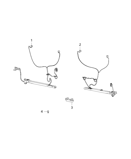 1990 Dodge Ramcharger Grommet Wiring Diagram for 68109677AA