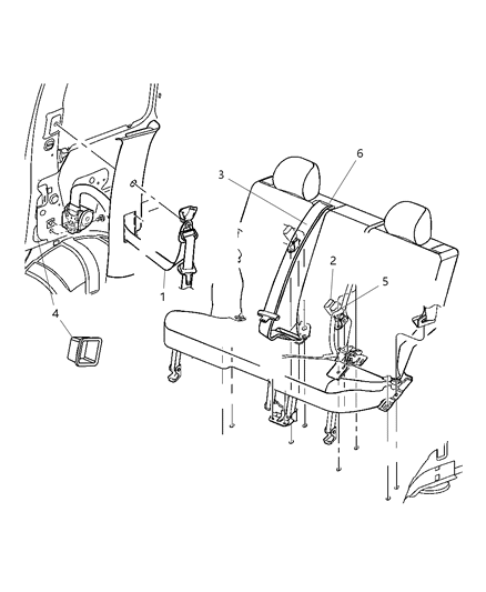 Bezel Seat Belt Diagram for 1AP31DK7AA