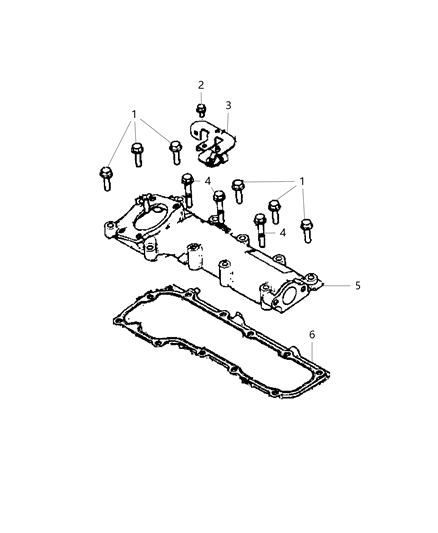 Bolt Hexagon Flange Head M8X50 Diagram for 68280562AA