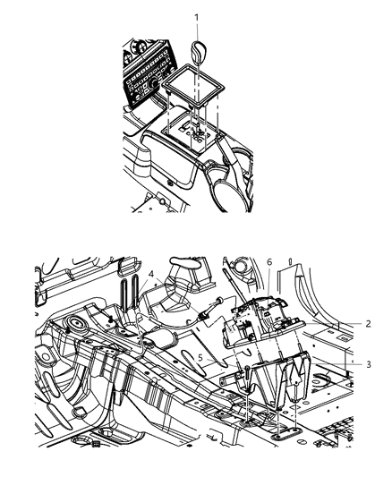 2009 Dodge Journey Bracket Transmission Shifter Diagram for 4766407AB