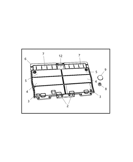 2001 Chrysler 300M Door Load Floor Diagram for 1MF34DK5AA