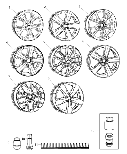 Wheel Aluminum Diagram for 1VH39GSAAC