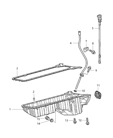 Tube Engine Oil Indicator Diagram for 5073937AA