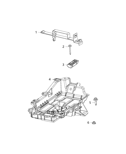 Tray Battery Diagram for 68271681AB
