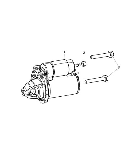 2016 Chrysler 300 Starter Engine Diagram for 56029615AB