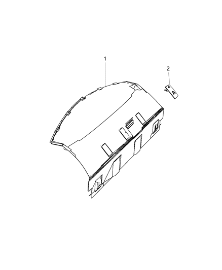 2006 Dodge Ram 2500 Panel Rear Shelf Diagram for 1LM49DX9AL
