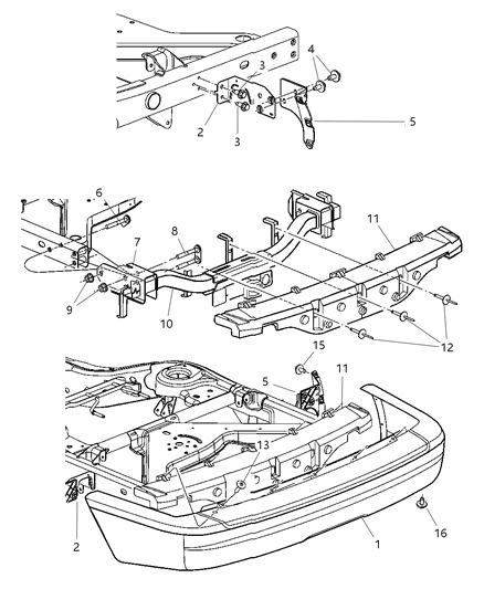Fascia Rear Diagram for 5JE57TZZAD