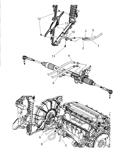 Line Power Steering Diagram for 5290351AF