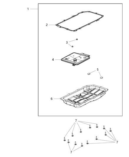 2009 Jeep Commander Filter Transmission Oil Diagram for 68417054AA