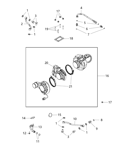Turbocharger Diagram for 68048234AB