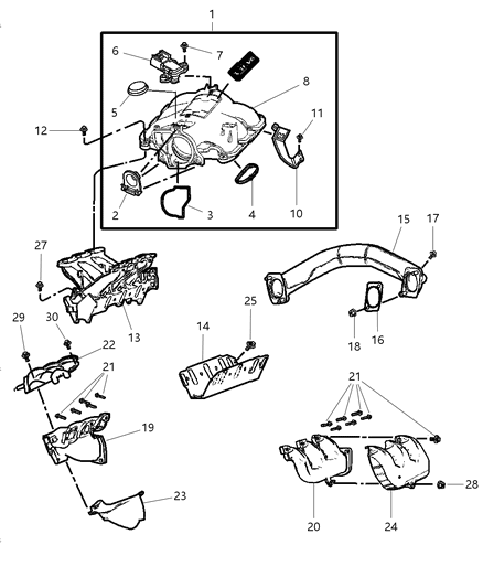 2009 Dodge Charger Pad Diagram for 4781583AA