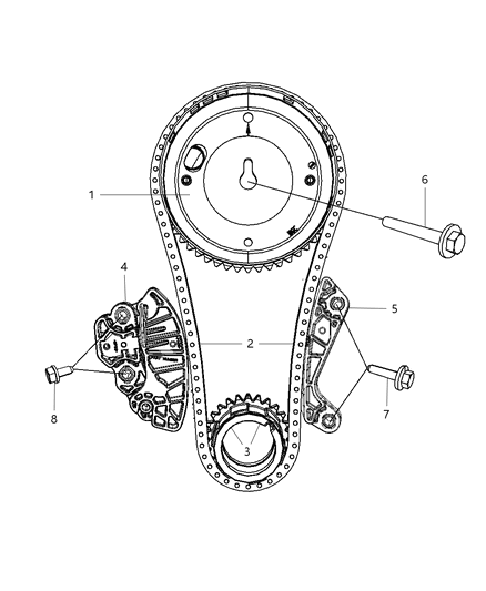 Phaser Camshaft Diagram for 53022243AE