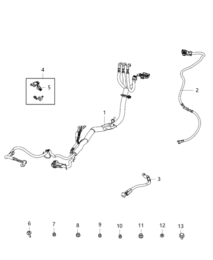 Sensor Battery Sensor With Bracket Diagram for 68310163AB