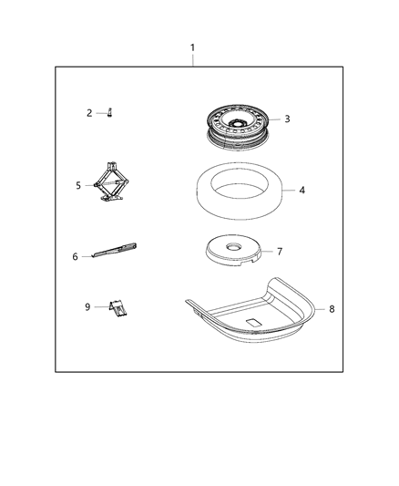 1987 Dodge Lancer Emergency Kit Tire Repair Diagram for 82214149AB