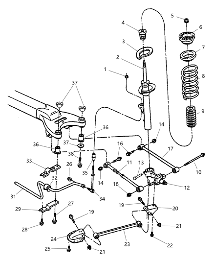 Screw And Washer Hexagon Head Diagram for 6505641AA