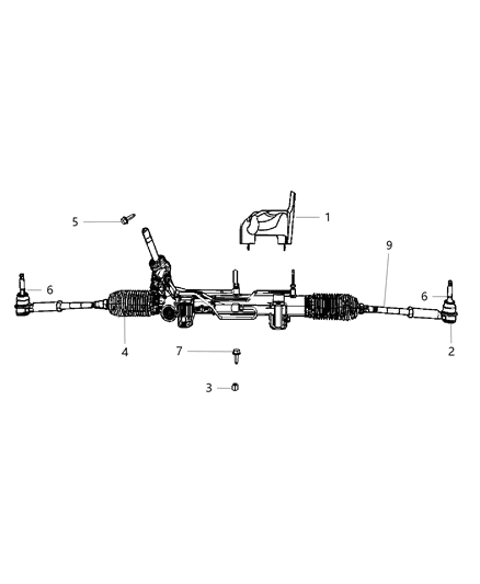 Gear Rack And Pinion Diagram for 5105085AF