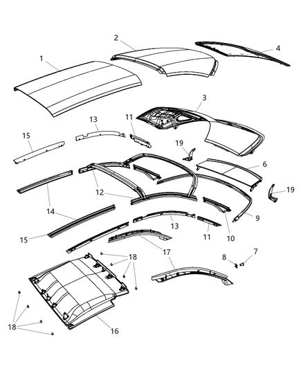 1985 Dodge Lancer Tape Butyl Diagram for 68028357AA