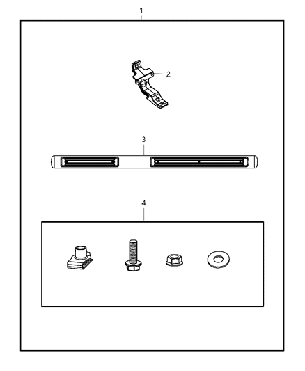 2017 Jeep Wrangler Hardware Kit Diagram for 68088053AB