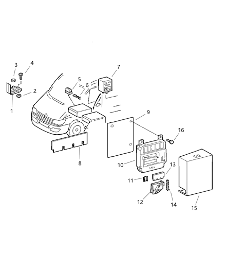 2004 Dodge Sprinter 2500 Bolt Hexagon Head Diagram for 5126100AA