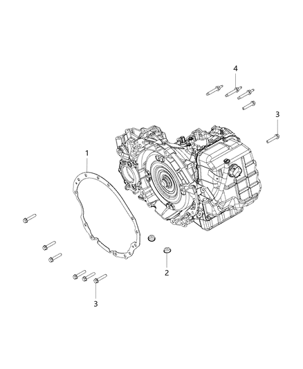 1992 Jeep Cherokee Cover Transmission Dust Diagram for 68064369AB