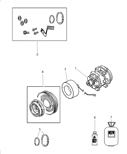 Compressor A/C Complete Diagram for 55111034AA
