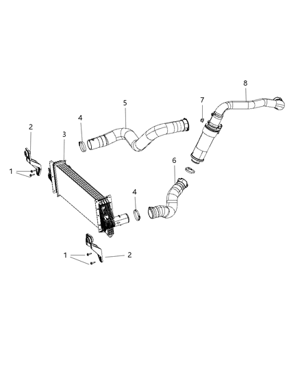 2009 Jeep Liberty Hose Charge Air Cooler Inlet Diagram for 68259700AB
