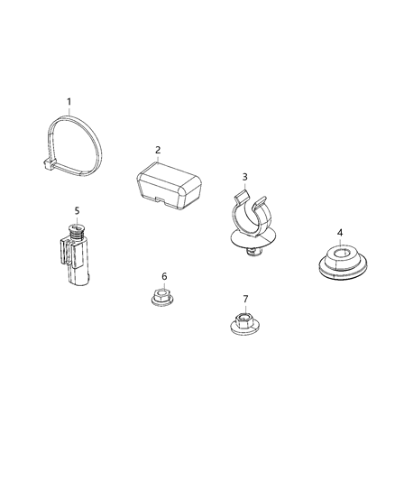 2022 Jeep Cherokee Clip Wiring Rear Differential Module Take Out Diagram for 6511613AA