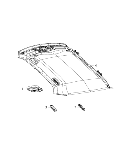 1984 Dodge Ram 50 Console Overhead Diagram for 5PL47ML2AD