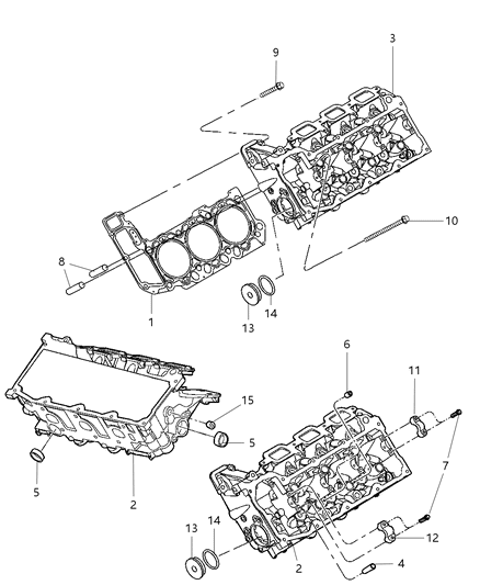 Head Cylinder Left See Note Diagram for 53021941AB