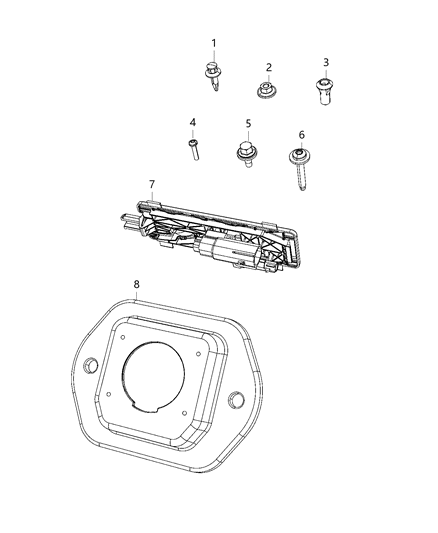 Connector Kit Tailgate Wiring Diagram for 68415000AA