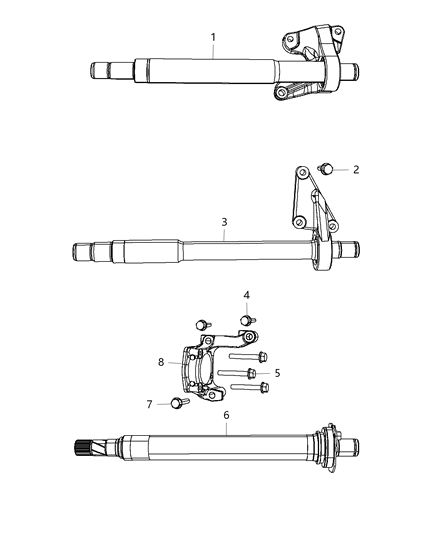 2013 Dodge Journey Bolt Hexagon Flange Head M6X1.00X45.00 Diagram for 6104186AA